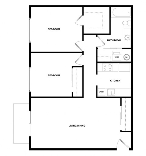 a black and white floor plan of a house